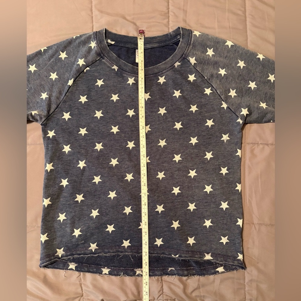 Alternative Apparel Lazy Day Mineral Wash French Terry Star Pullover Sweatshirt - Picture 13 of 17